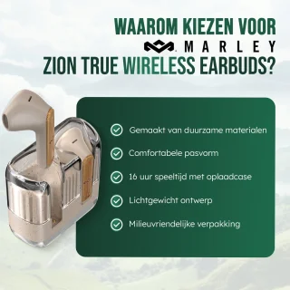 House of Marley Zion Draadloze Bluetooth Oordopjes Cream