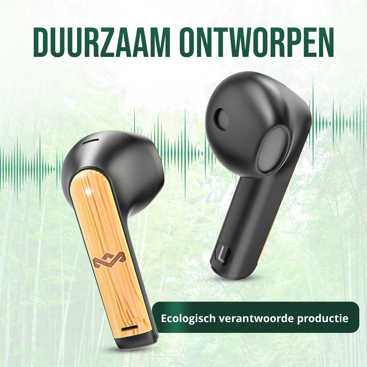 House of Marley Zion Draadloze Bluetooth Oordopjes Zwart
