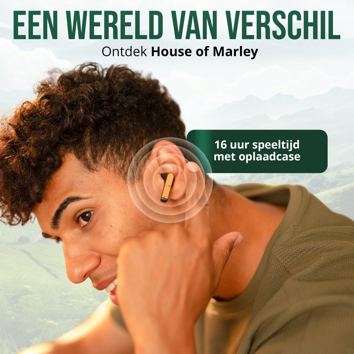 House of Marley Zion Draadloze Bluetooth Oordopjes Zwart
