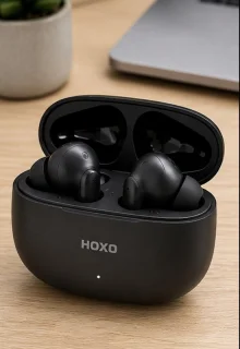 HOXO draadloze bluetooth oordopjes met noise cancelling, zwart
