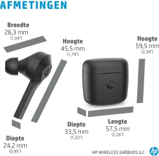 HP Wireless Earbuds G2 Zwart