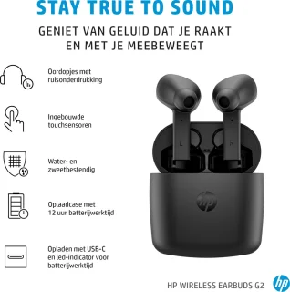 HP Wireless Earbuds G2 Zwart