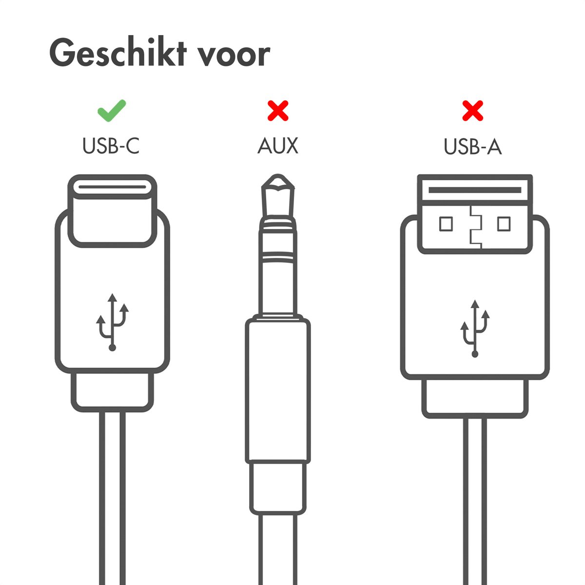 imoshion USB-C Bedrade In-Ear Oordopjes Zwart