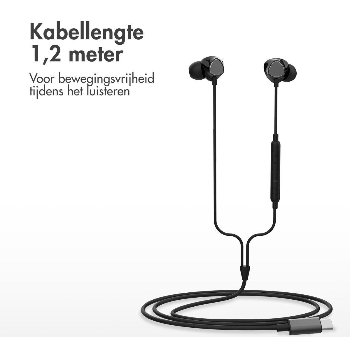 imoshion USB-C Bedrade In-Ear Oordopjes Zwart