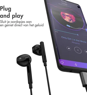imoshion USB-C Bedrade Oordopjes Zwart