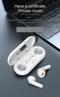 In-Ear Draadloze Oordopjes Bluetooth Zwart met Oplaadcase