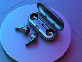In-Ear Draadloze Oordopjes Bluetooth Zwart met Oplaadcase