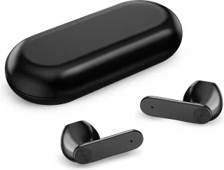 In-Ear Draadloze Oordopjes Bluetooth Zwart met Oplaadcase
