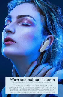 In-Ear Draadloze Oordopjes Bluetooth Zwart met Oplaadcase