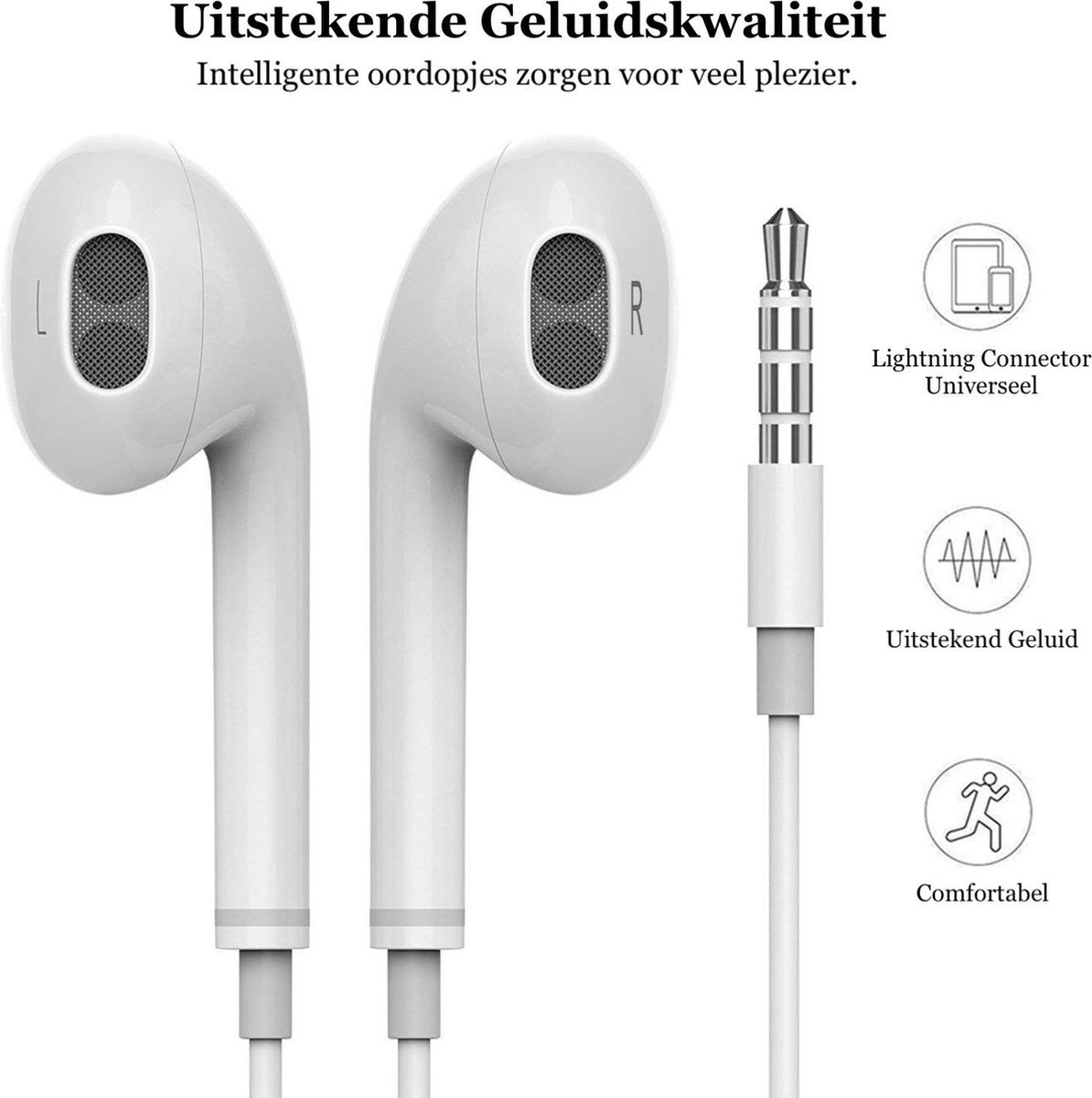 In-Ear Oordopjes met 3.5mm Jack en Microfoon