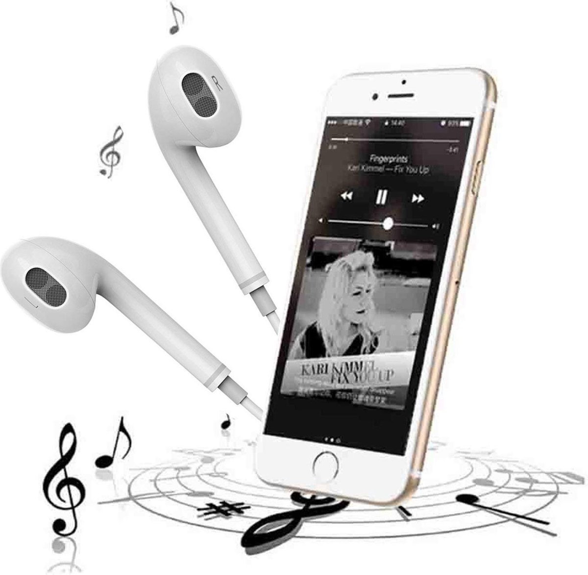 In-Ear Oordopjes met 3.5mm Jack en Microfoon