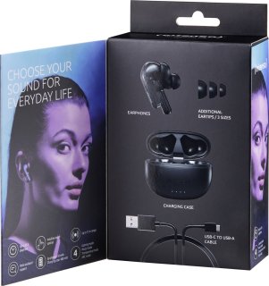 Intenso Buds T300A True Wireless Bluetooth In-Ear Zwart