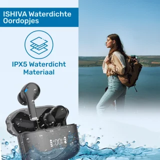 ISHIVA Bluetooth Draadloze Oordopjes USB-C