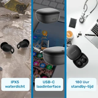 ISHIVA V2 PRO Bluetooth Draadloze Oordopjes Zwart