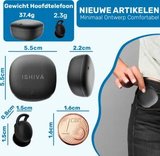 ISHIVA V2 PRO Bluetooth Draadloze Oordopjes Zwart