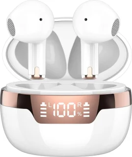 J97 Bluetooth Hoofdtelefoon Wit - Draadloos met Oplaadbox