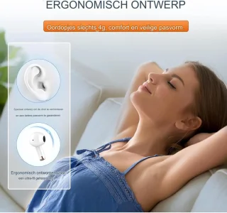 J97 Bluetooth Hoofdtelefoon Wit - Draadloos met Oplaadbox