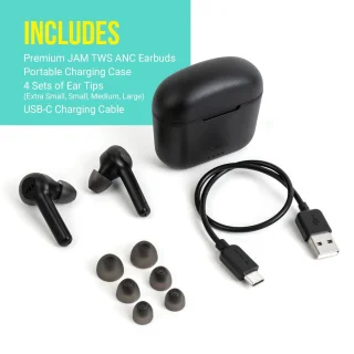 JAM TWS ANC draadloze oordopjes zwart