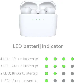 JAP Sounds EB08 draadloze Bluetooth oordopjes met oplaadcase