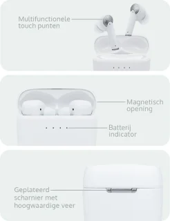 JAP Sounds EB08 draadloze Bluetooth oordopjes met oplaadcase