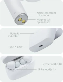 JAP Sounds EB08 draadloze Bluetooth oordopjes met oplaadcase