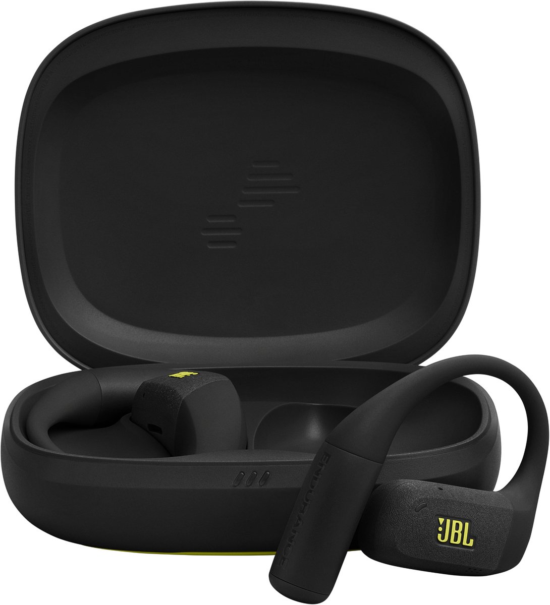 De JBL Endurance Zone Draadloze Open-Ear Sport Oordopjes Zwart Lime in één oogopslag
