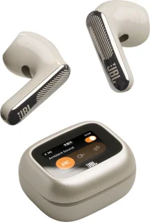 JBL Live Flex 4 draadloze oortjes champagne/beige