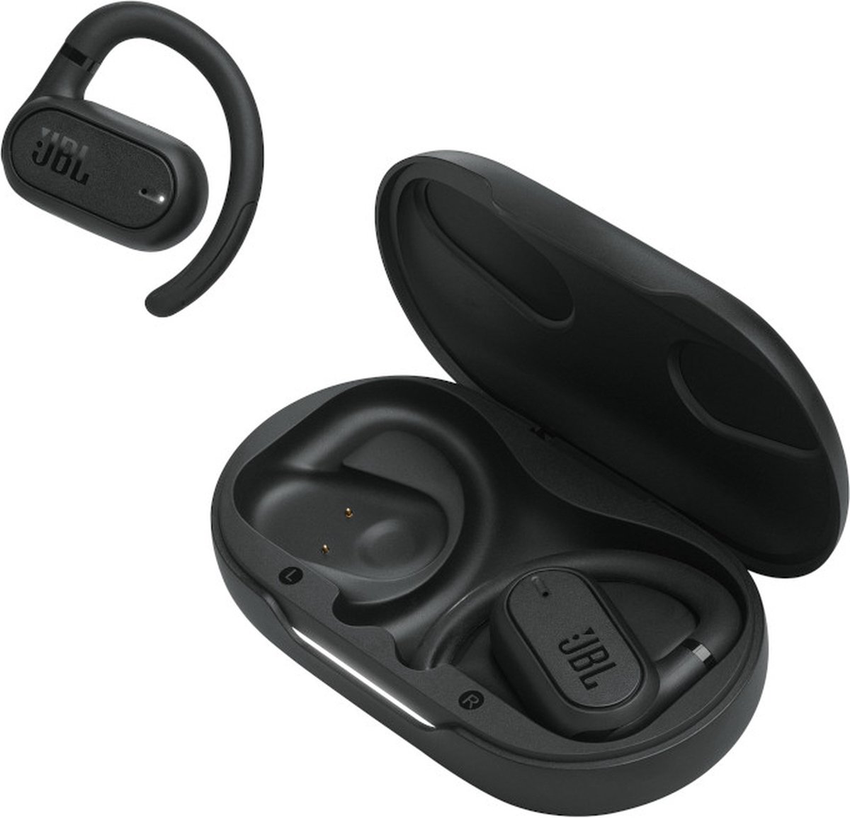 JBL Soundgear Sense draadloze open-ear oordopjes zwart