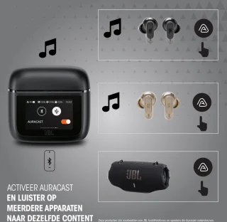 JBL Tour Pro 3 Draadloze Noise-Cancelling Oordopjes Zwart