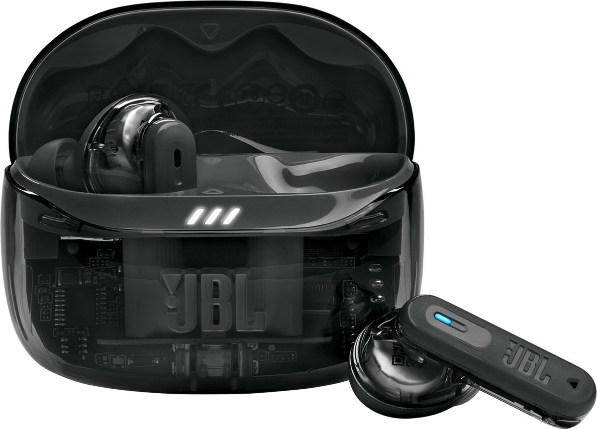 De JBL TUNE BEAM 2 True Wireless oordopjes Ghost Black in één oogopslag