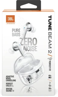 JBL TUNE BEAM 2 True Wireless oordopjes Ghost White