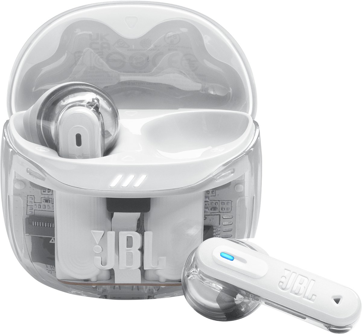 De JBL TUNE Flex 2 True Wireless Earbuds Ghost White in één oogopslag
