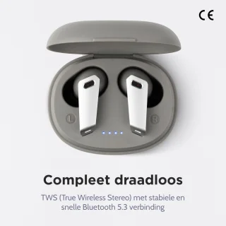 JesJo Draadloze Bluetooth Oordopjes Grijs