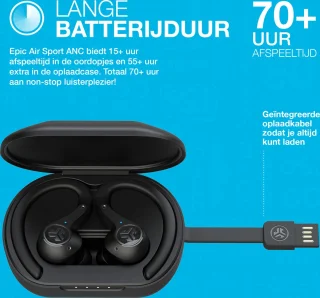 JLab Epic Air Sport ANC draadloze oortjes 1e generatie