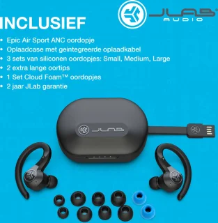 JLab Epic Air Sport ANC draadloze oortjes 1e generatie