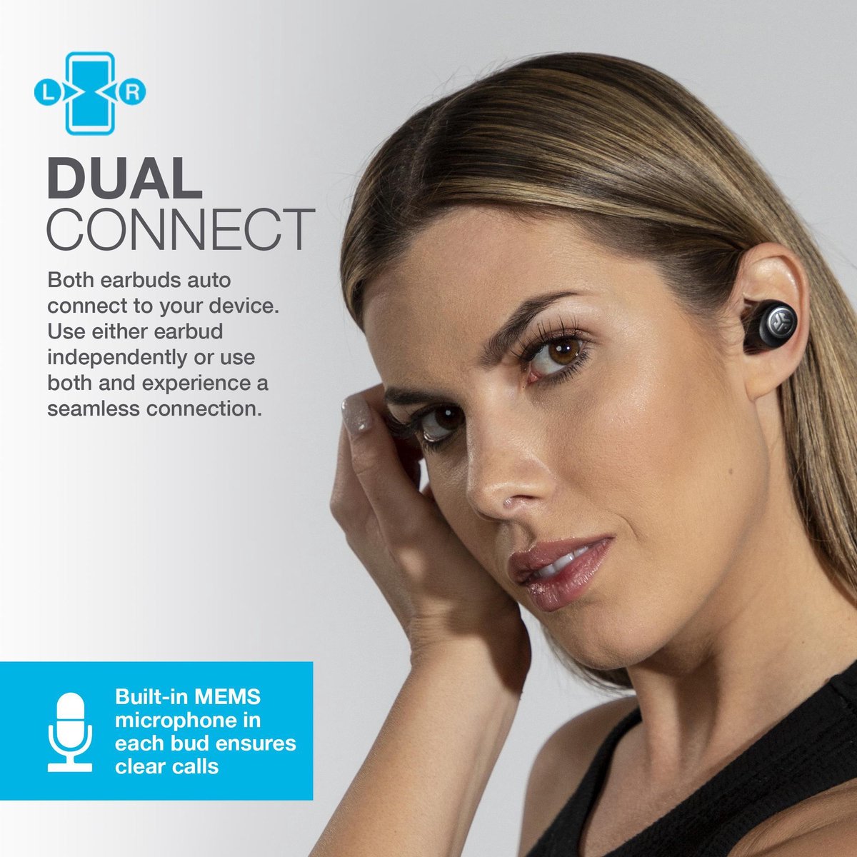 JLab Go Air Draadloze Bluetooth Oordopjes Zwart