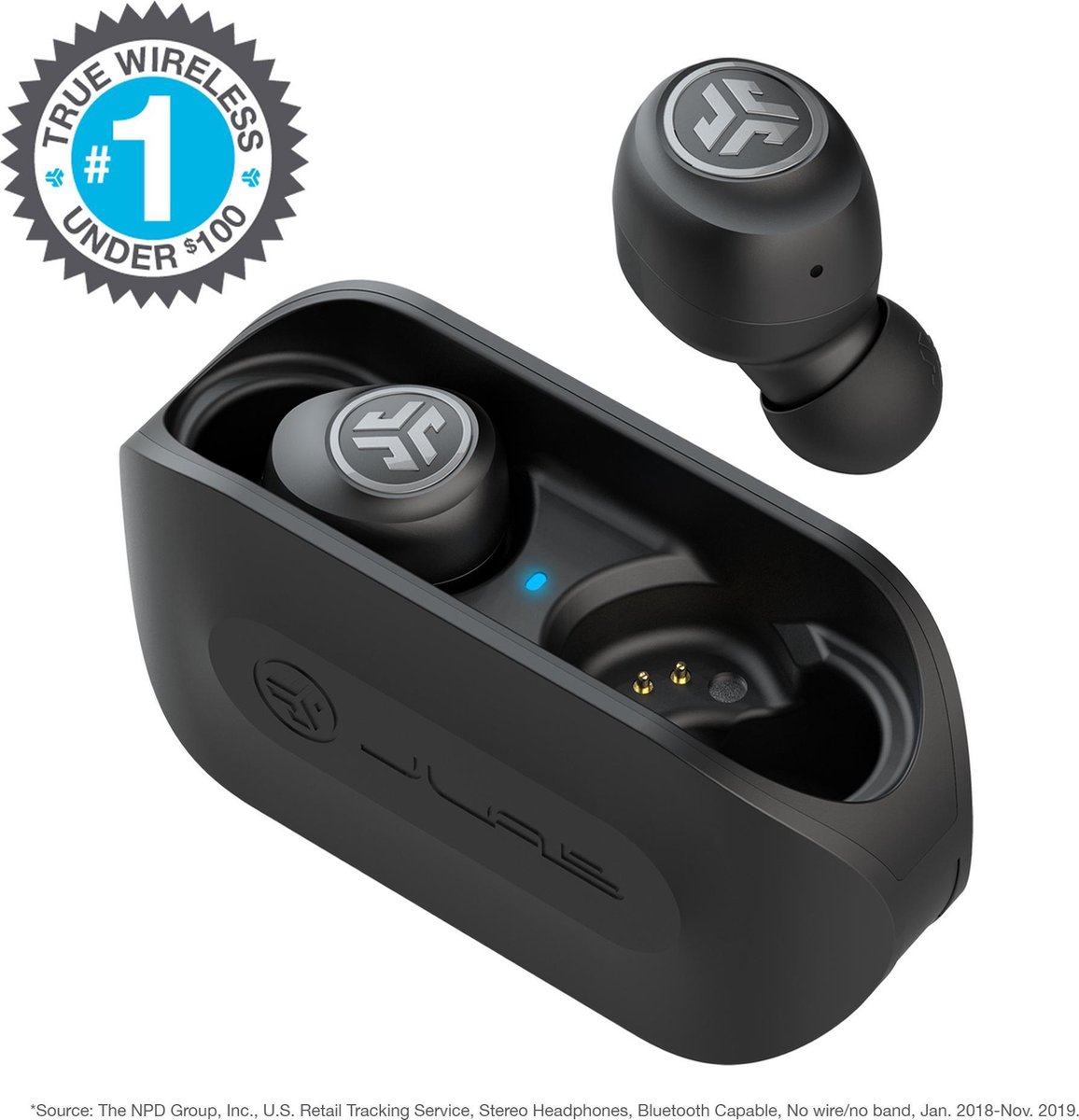 JLab Go Air Draadloze Bluetooth Oordopjes Zwart