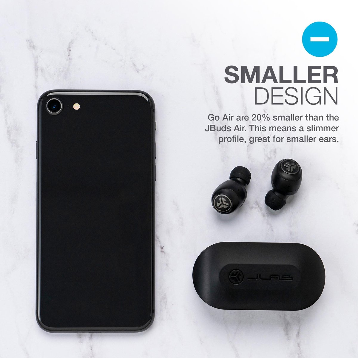 JLab Go Air Draadloze Bluetooth Oordopjes Zwart