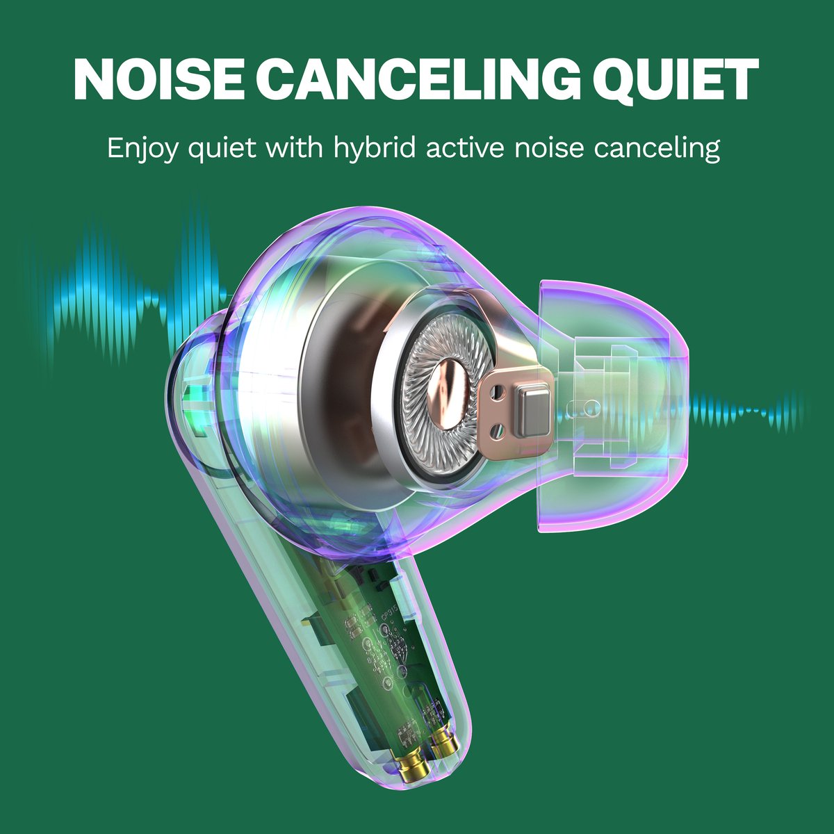 Wat vinden we goed aan de JLAB Go Pods ANC Draadloze Oordopjes Groen