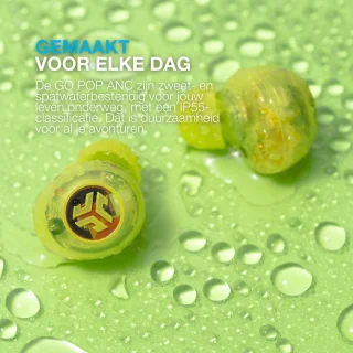 JLAB Go POP ANC Draadloze Oordopjes Clear Neon Green