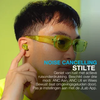 JLAB Go POP ANC Draadloze Oordopjes Clear Neon Green