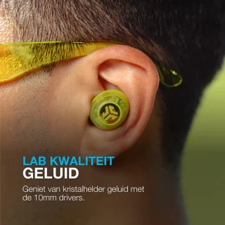 JLAB Go POP ANC Draadloze Oordopjes Clear Neon Green