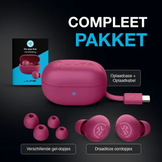 JLAB Go POP ANC Draadloze Oordopjes Fuchsia