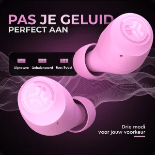 JLAB Go POP Draadloze Bluetooth Oordopjes Roze