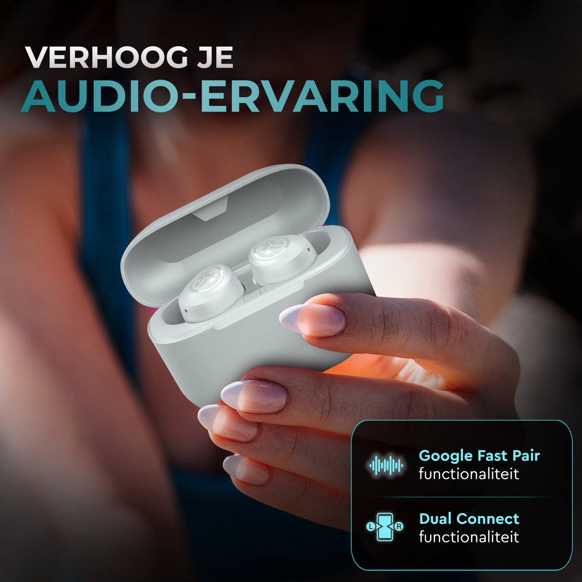 JLAB Go POP Draadloze Oordopjes Bluetooth Cloud