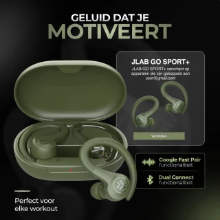JLAB GO Sport Draadloze Bluetooth Oordopjes Groen