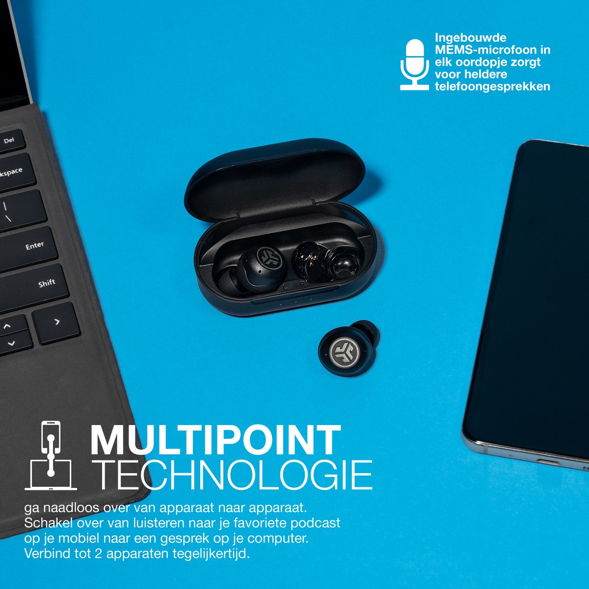 JLab JBuds Air Pro Draadloze Bluetooth Oordopjes