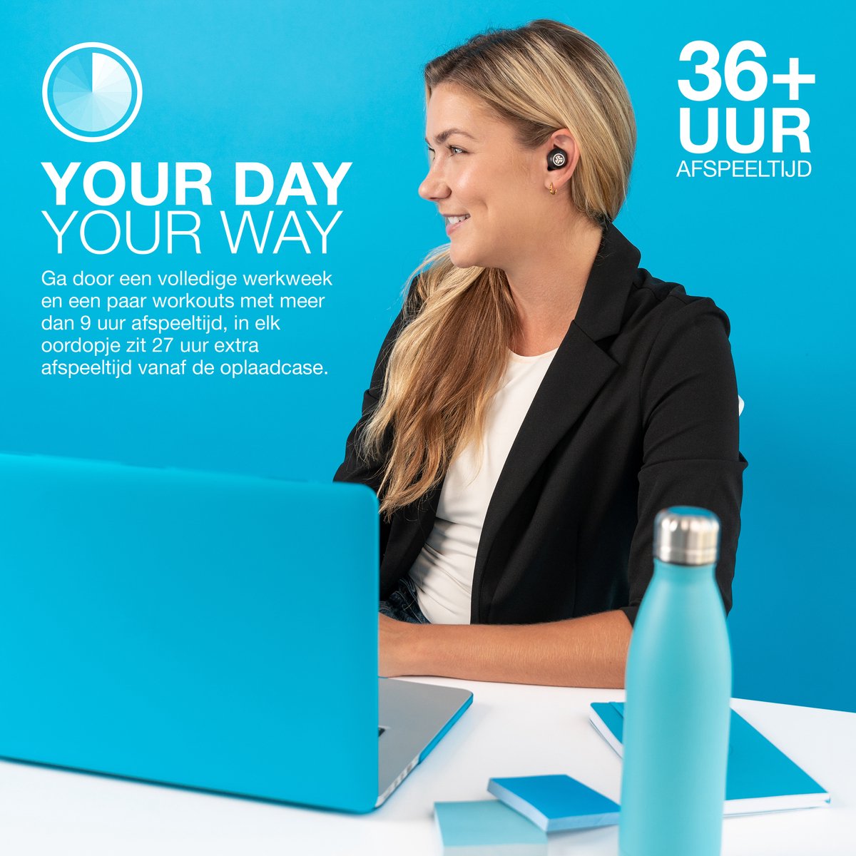 JLab JBuds Air Pro Draadloze Bluetooth Oordopjes