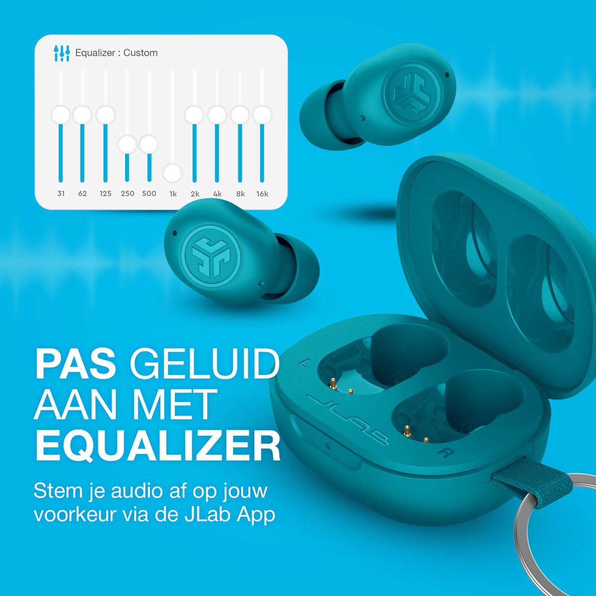 JLab JBuds Mini Draadloze Oordopjes Aqua