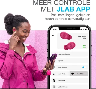JLab JBuds Mini Draadloze Oordopjes Roze